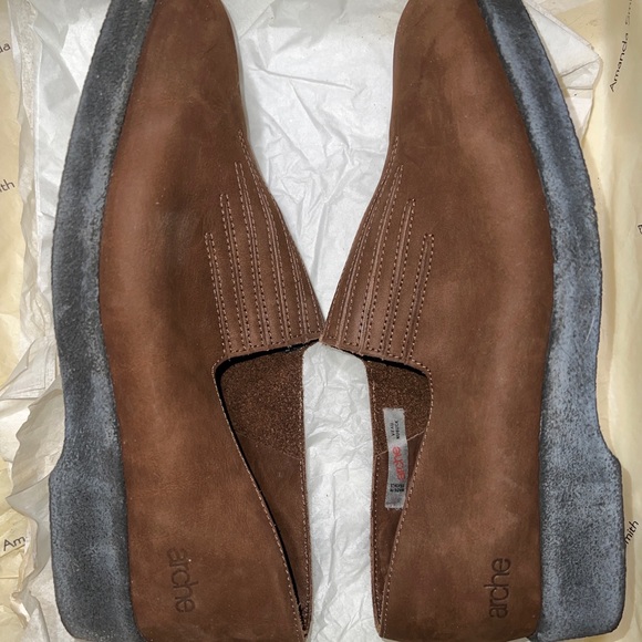 Arche Vintage France Cartouche calfskin leather shoe Brown Suede size eu 39 - Picture 5 of 15